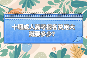 十堰成人高考报名费用大概要多少？