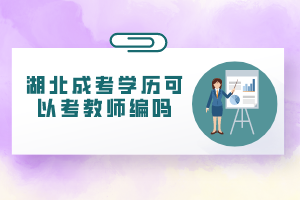 湖北成考学历可以考教师编吗